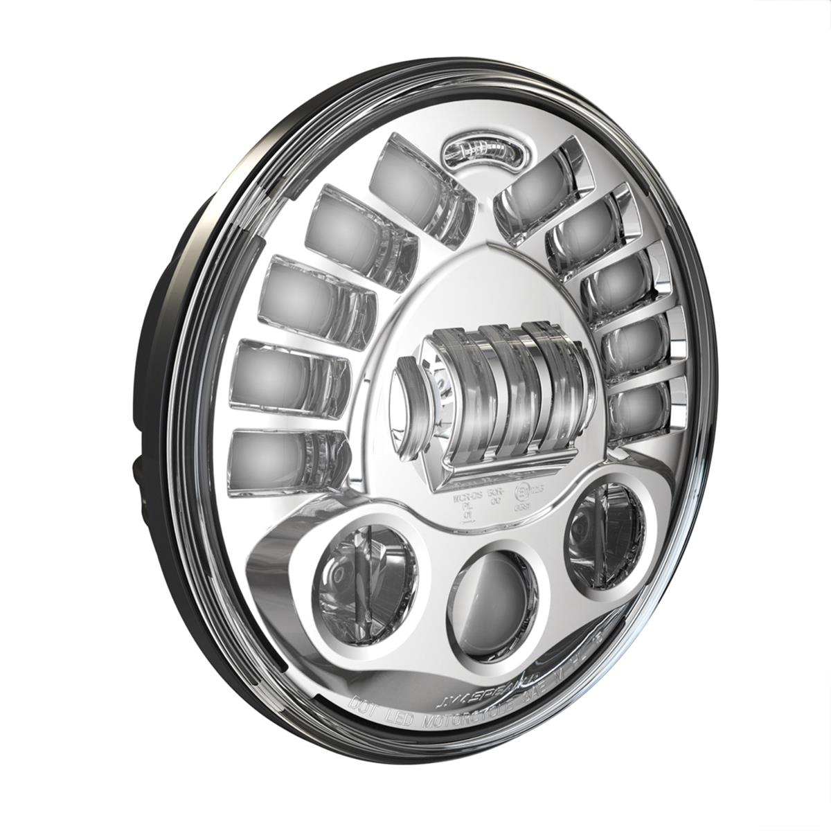 J.W. Speaker Headlight Assemblies 555081 8791A 12V Pedestal Mount Chrome thumbnail 3