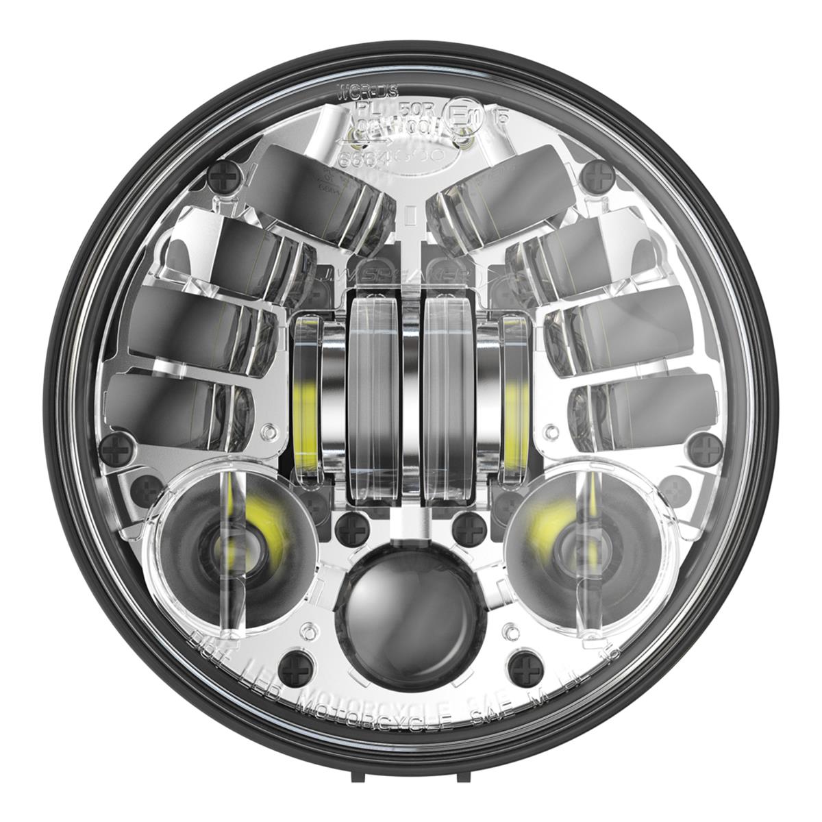 J.W. Speaker Headlight Assemblies 555121 8691A - 12V Pedestal Headlight, Chr. thumbnail 2