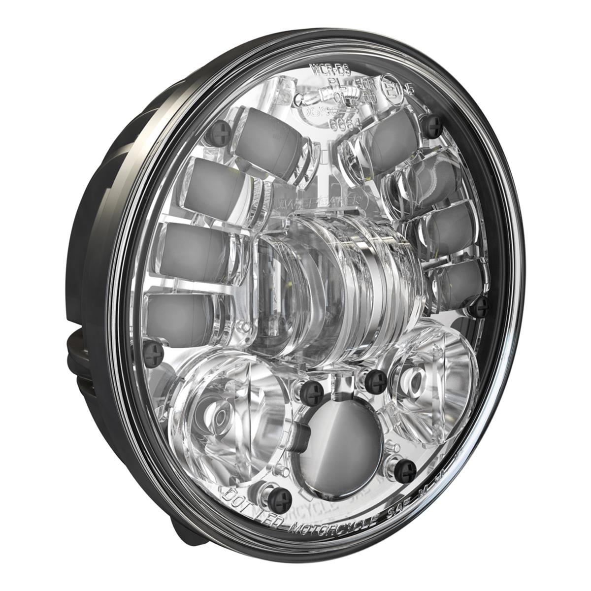 J.W. Speaker Headlight Assemblies 555121 8691A - 12V Pedestal Headlight, Chr.
