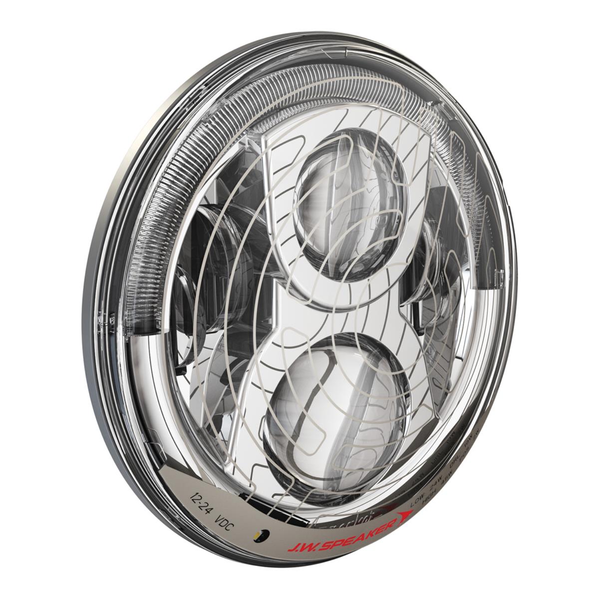 J.W. Speaker Headlight Assemblies 556291 8700 EVO2-H 12/24, DOT, CHROME thumbnail 2
