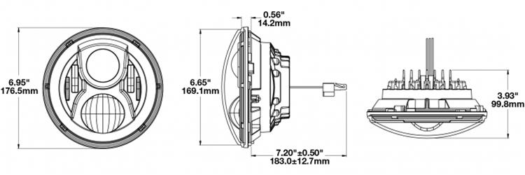 J.W. Speaker Headlight Assemblies 556331 8700 EVO2-H 12/24, ECE, LHT, CH thumbnail 5