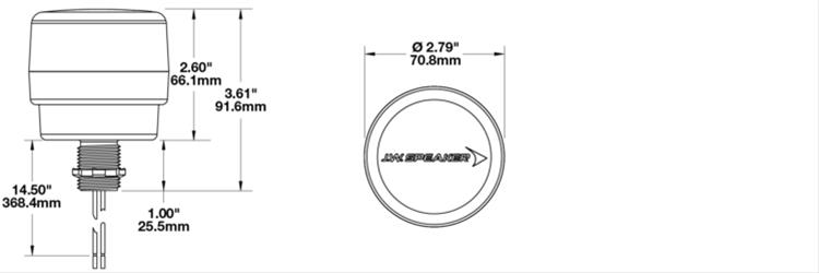 J.W. Speaker Strobe Lights 646421 538 12/80V LED Blue Pipe thumbnail 4
