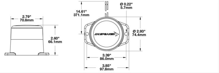 J.W. Speaker Strobe Lights 646461 539 12/80V LED Green thumbnail 5