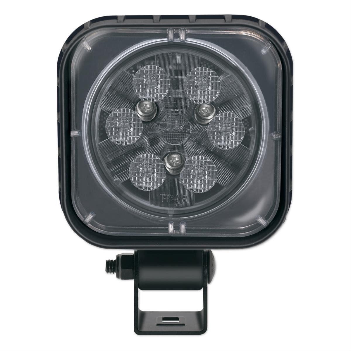 J. W. Speaker 840 XD LED Work Lights 1300301 Auxiliary Light, Light, LED, Left Hand V-flood Beam, 4 in. Sqaure, Clear, Polycarbonate, 12-48 V, Each