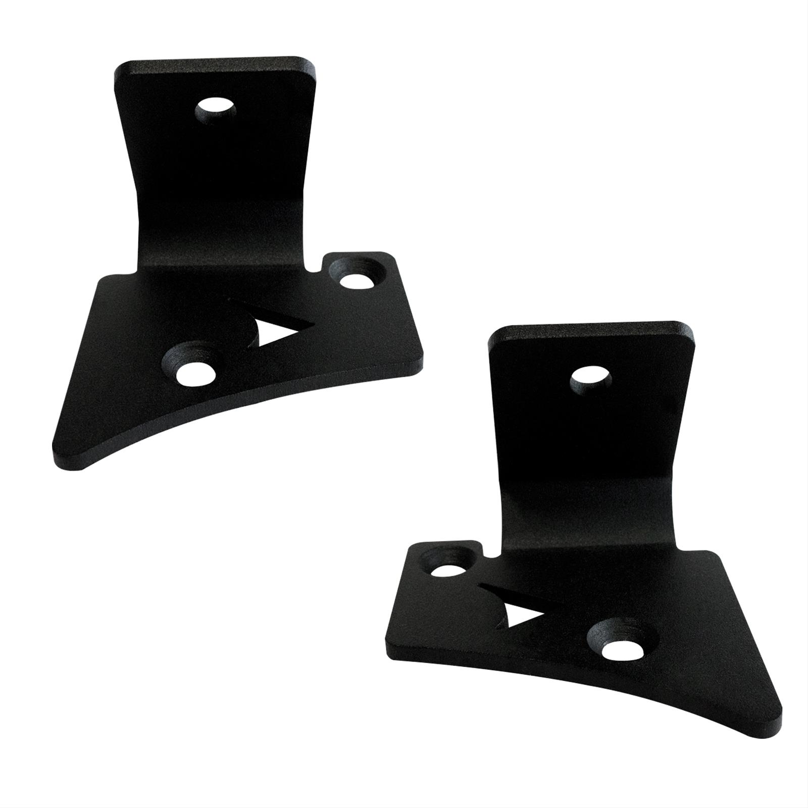 J. W. Speaker Auxiliary Light Mounting Brackets 6149233 Bracket, Aluminum, Black Powdercoated, Jeep, TJ, Pair