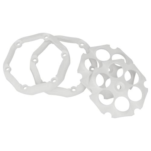 J. W. Speaker Replacement Lens Covers 8200563 Auxiliary Light Cover, Appearance Rings, Round, ABS Plastic, White, 3.5 in. Diameter, Trail 6 Series, Pair