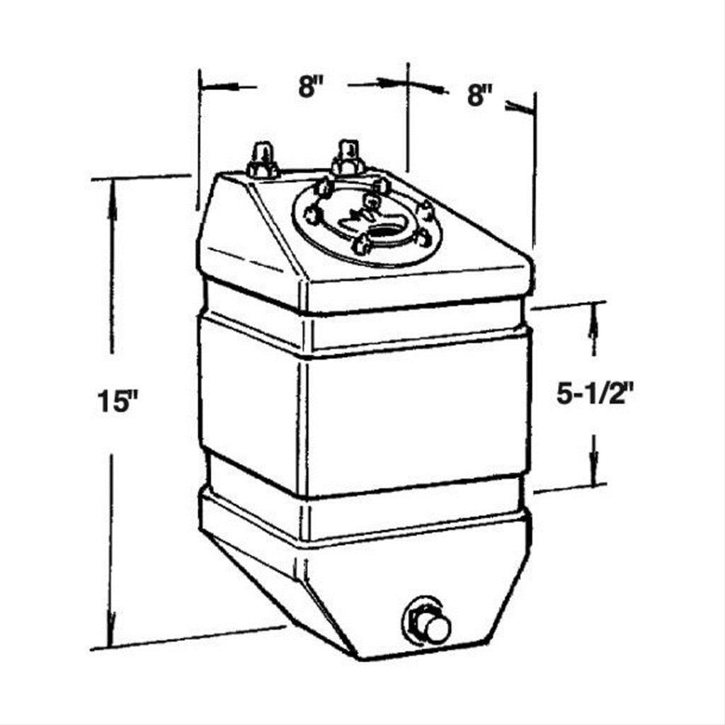 Jaz Products Pro Stock 3 Gallons Fuel Cell 220-303-01 Cell, Stock, Plastic, Black, Gallons, Foam, Each