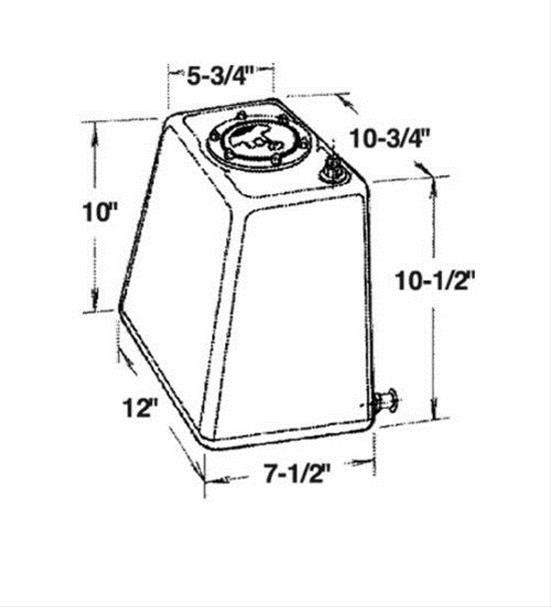 JAZ Econo Rail Fuel Cell 3-Gallon 290-103-01 JAZ Econo Rail Fuel Cell 3-Gallon 290-103-01