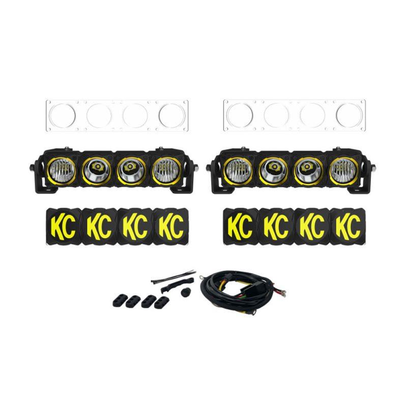 KC HiLiTES Flex ERA 15,824 Lumens 10 Inch LED Light Bar 296 Bar, FLEX ERA® LED, Dual in., Black, Kit