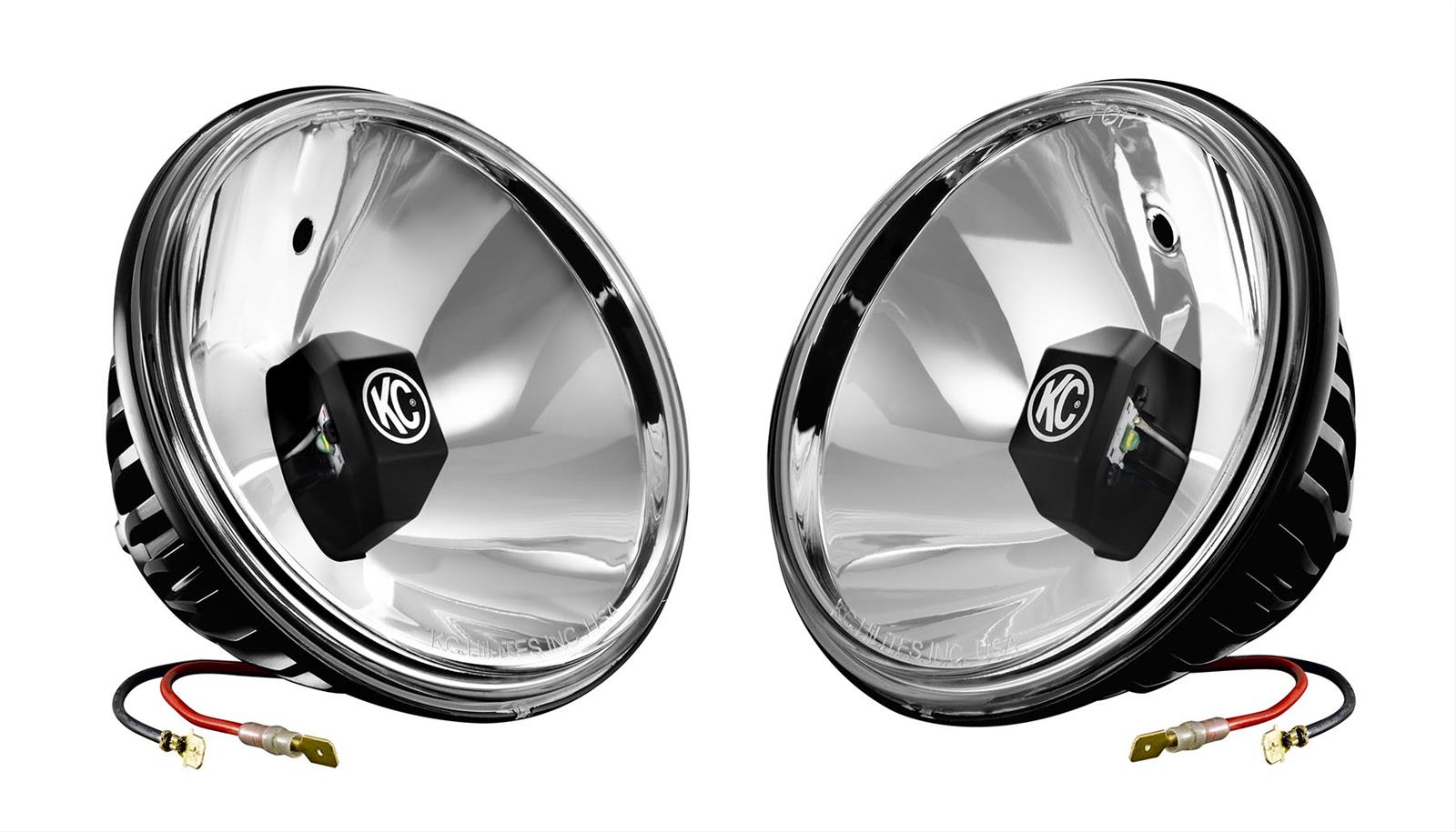 KC HiLiTES Gravity LED Driving Light Inserts 42134 Auxiliary Lights, Insert, 6 in. Round, Spot Beam, 20 watt, Clear Lens, Aluminum Housing, Pair