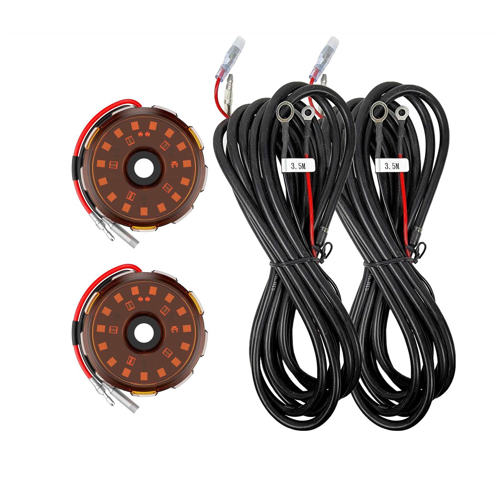 KC HiLiTES Cyclone V2 LED Lights 6334 Two-Light Add-On Kit - Amber - 3.5 Meters Long thumbnail 2