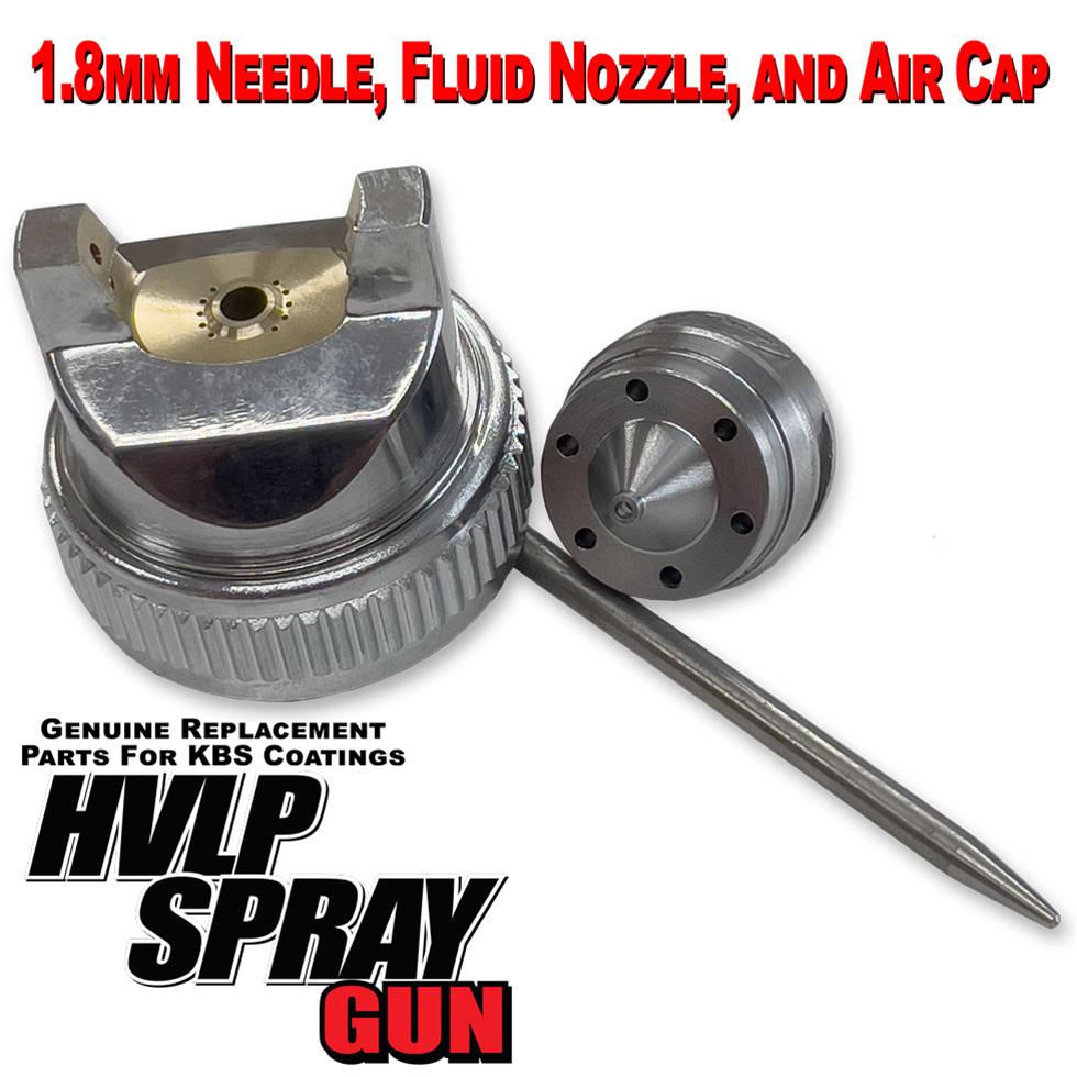 KBS Coatings 140092 KBS HVLP Spray Gun Needle, Nozzle, and Air Cap