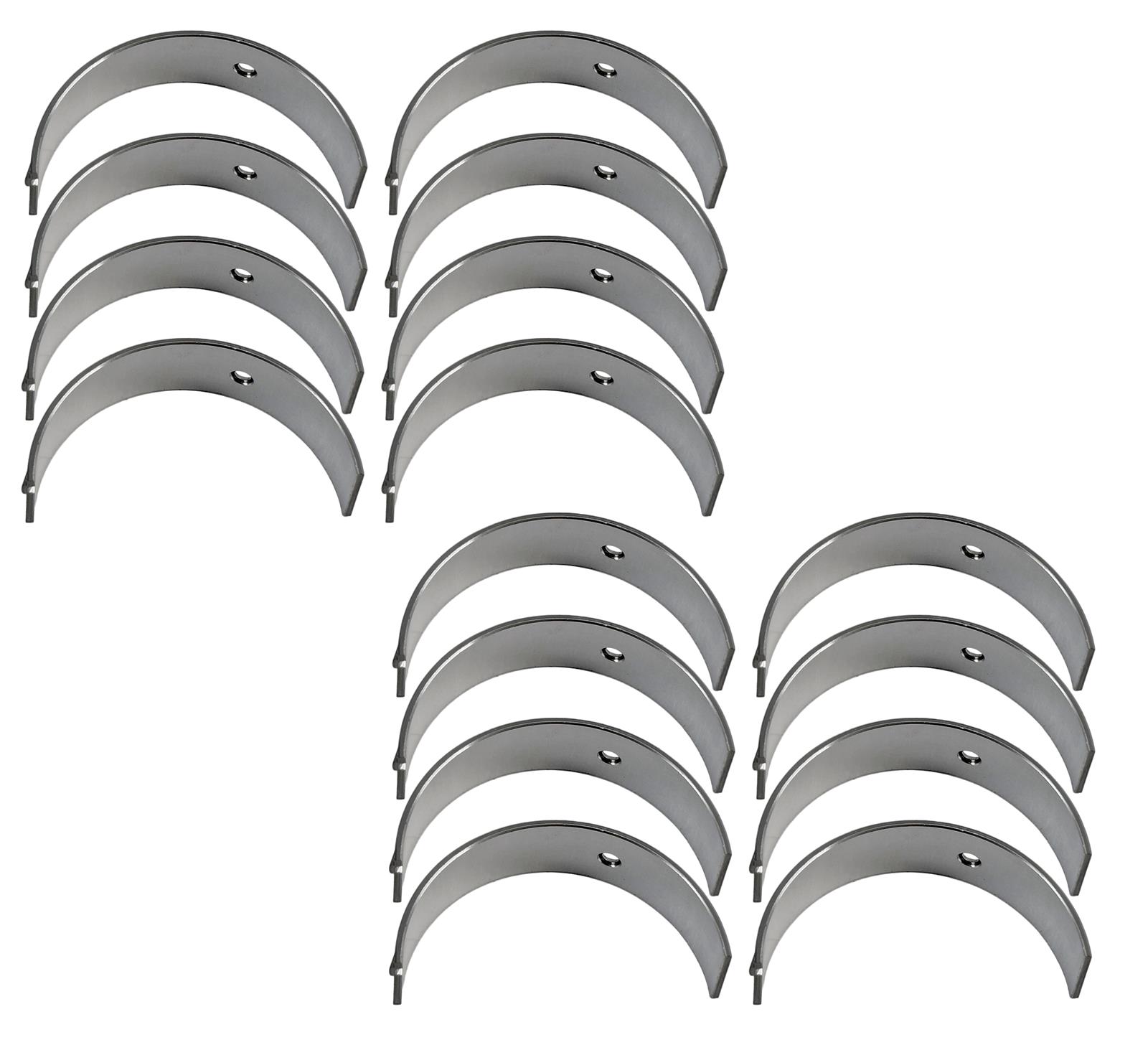 King HP-Series Rod Bearings CR 804HPN Bearings, HP-Series, Standard Size, Bi-metal, Silicon Aluminum, Ford, Small Block, Set of 8