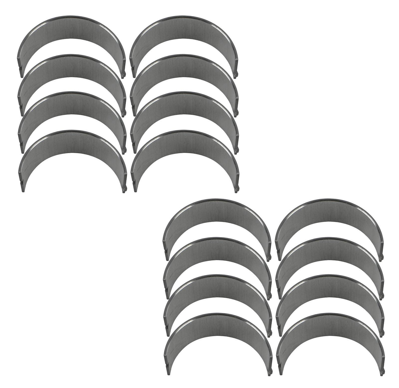 King SI-Series Rod Bearings CR 805SI Bearings, Standard Size, Bi-metal, Silicon Aluminum, Mopar, Set of 8