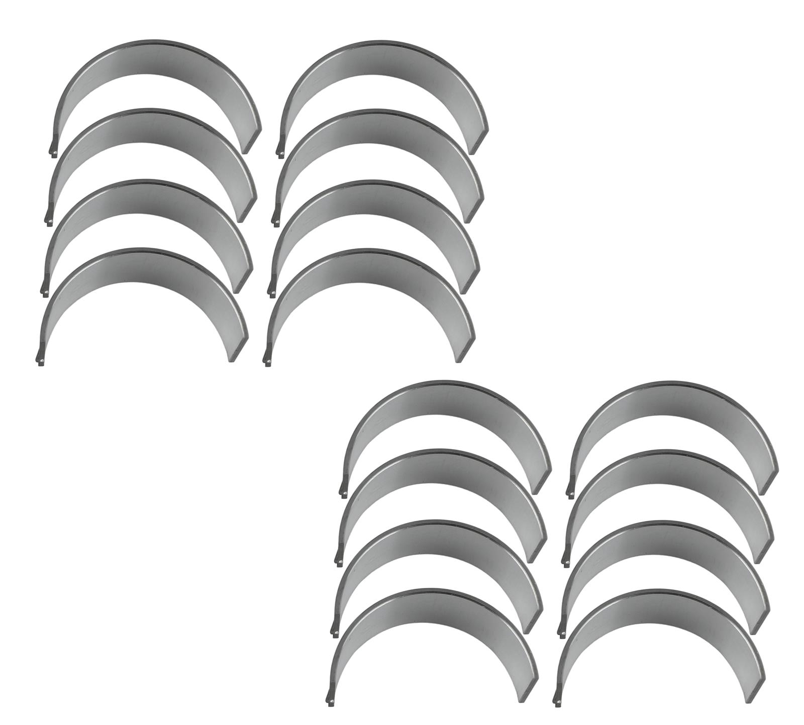 King SI-Series Rod Bearings CR 808SI 010 Bearings, .010 in Crankshaft Undersize, Bi-metal, Silicon Aluminum, Chevy, Big Block, Set of 8