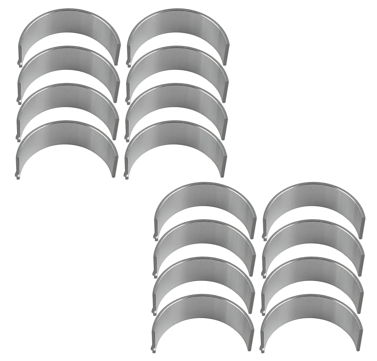 King SI-Series Rod Bearings CR 868SI Bearings, Standard Size, Bi-metal, Silicon Aluminum, Ford, Modular V8, Set of 8