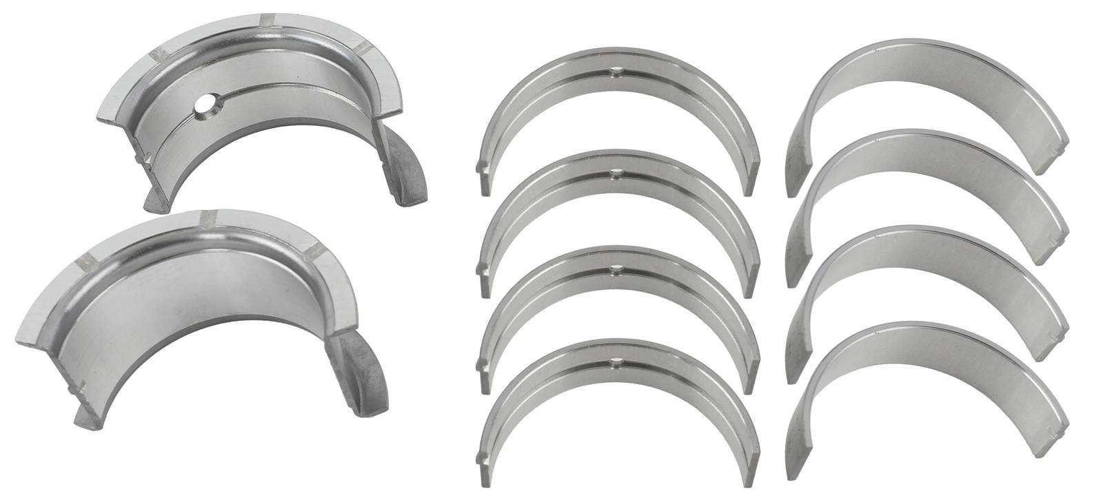 King SI-Series Main Bearings MB 509SI Bearings, SI-Series, 1/2 Groove, Standard Size, Bi-metal, Aluminum Silicon, Chevy, 400, Set of 5