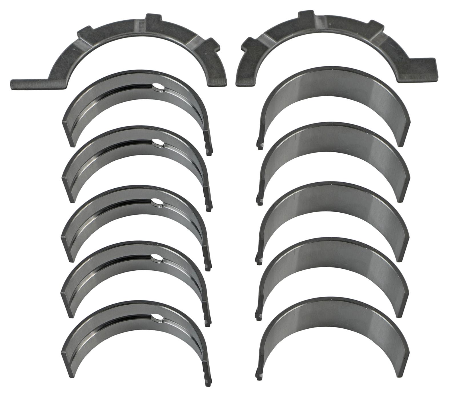 King SI-Series Main Bearings MB5284SI Bearings, SI-Series, 1/2 Groove, Standard Size, Bi-metal, Silicon Aluminum, Dodge, Jeep, 4.7L, Set of 5