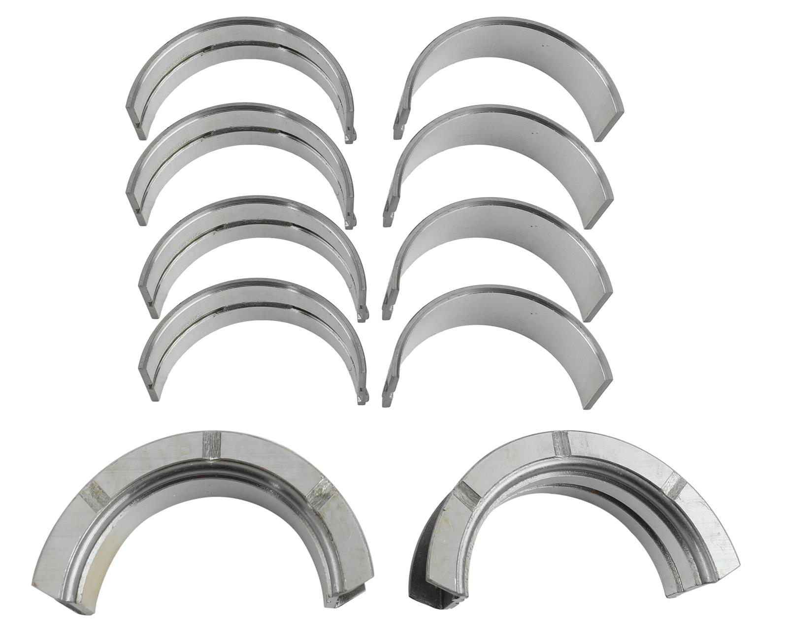 King HP-Series Main Bearings MB 529HP Bearings, HP-Series, Bi-metal, Silicon Aluminum, Standard Size, Ford, Small Block, Set of 5