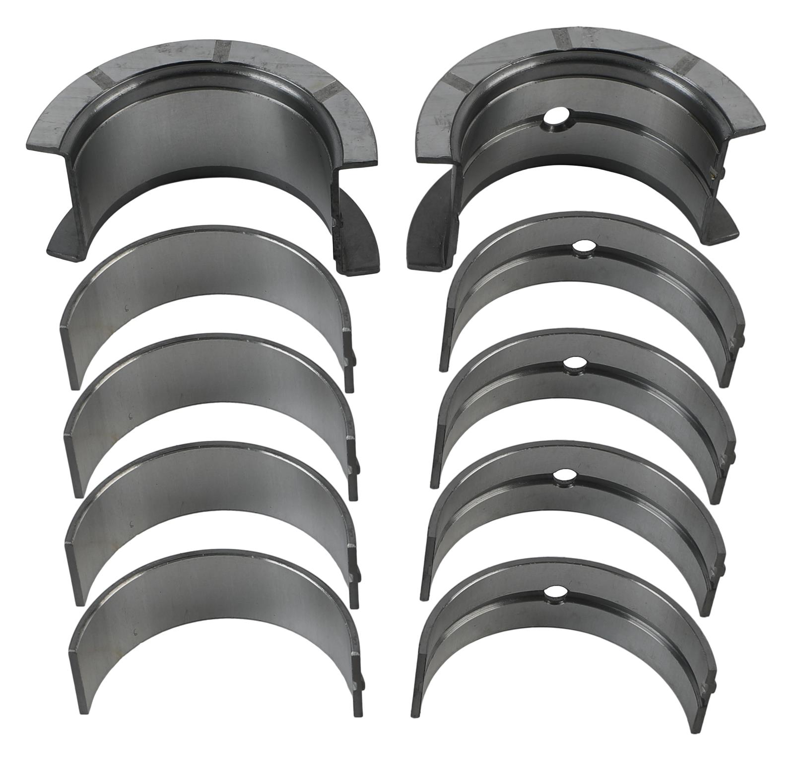 King SI-Series Main Bearings MB 556SI 001 Bearings, 1/2 Groove, .001 in. Crankshaft Undersize, Bi-metal, Silicon Aluminum, Chevy, Big Block, Set of 5