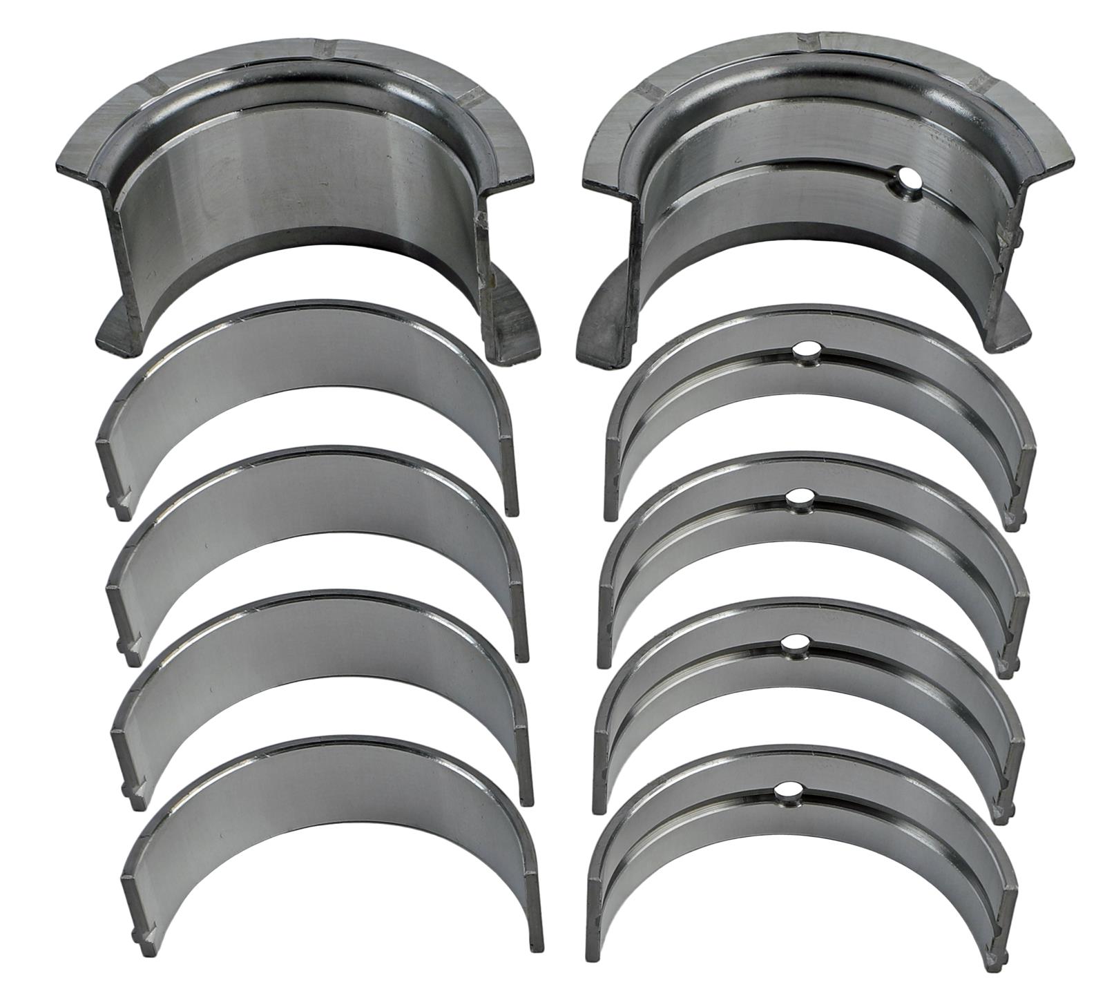 King SI-Series Main Bearings MB 557SISTDX Bearings, 1/2 Groove, .001 in. Thinner, Bi-metal, Silicon Aluminum, Chevy, Small Block, Set of 5