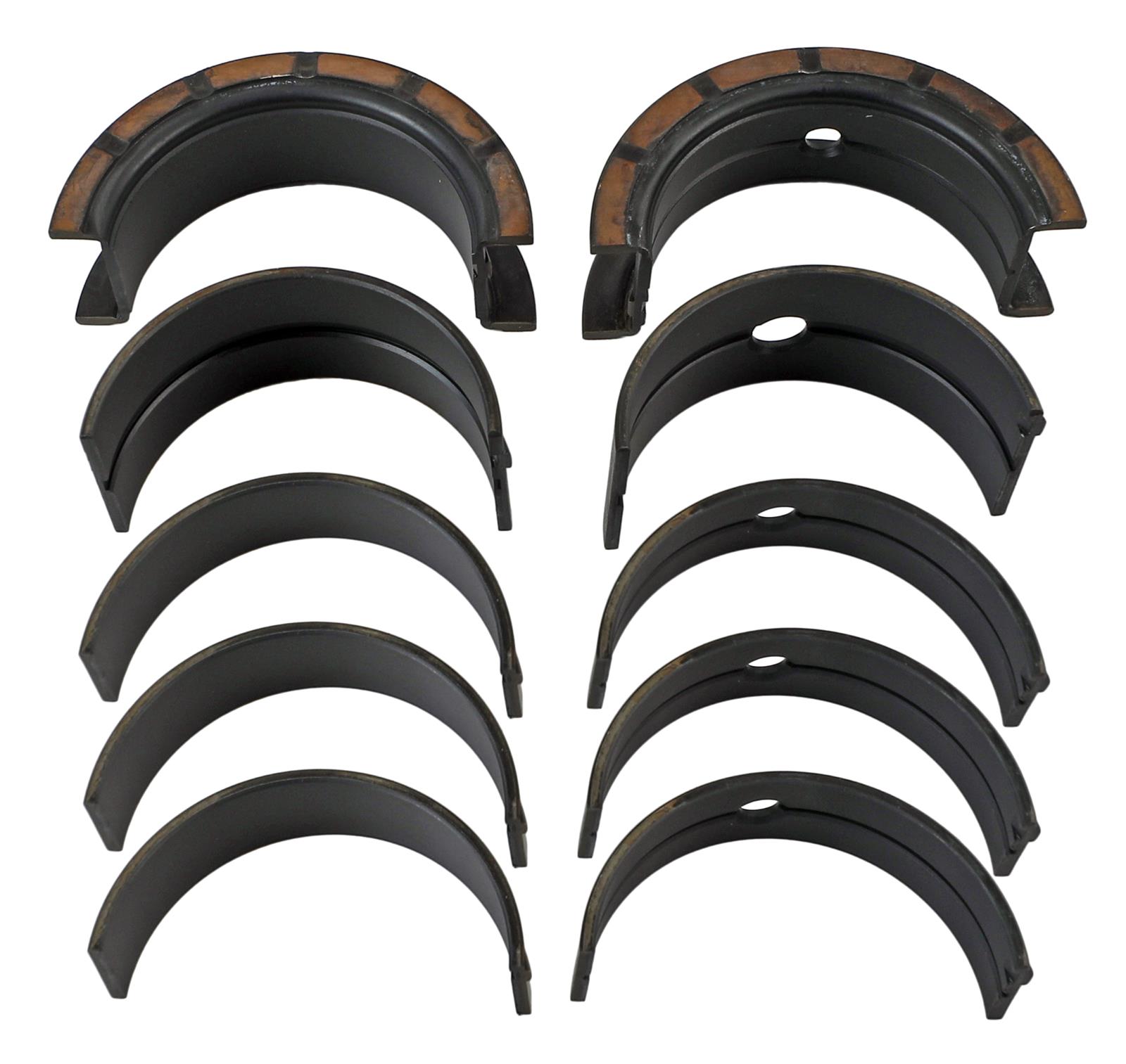 King XP-Series Coated Main Bearings MB 558XPC 001 Bearings, Coated, Tri-Metal Copper-Lead Nickel, 0.001 in. Crankshaft Undersize, 1/2 Upper Groove, Mopar, Small Block LA, Set of 5