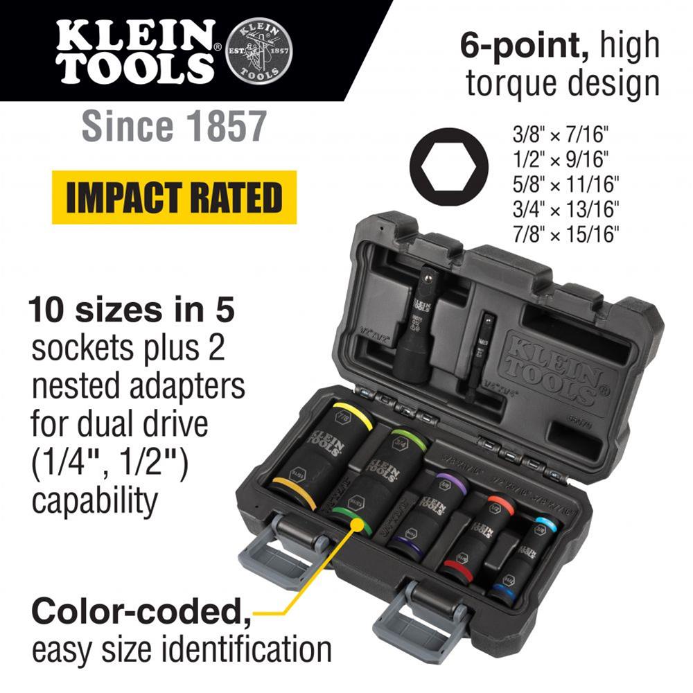 Klein Tools 66070 Klein Tools Flip Impact Socket Sets Summit Racing