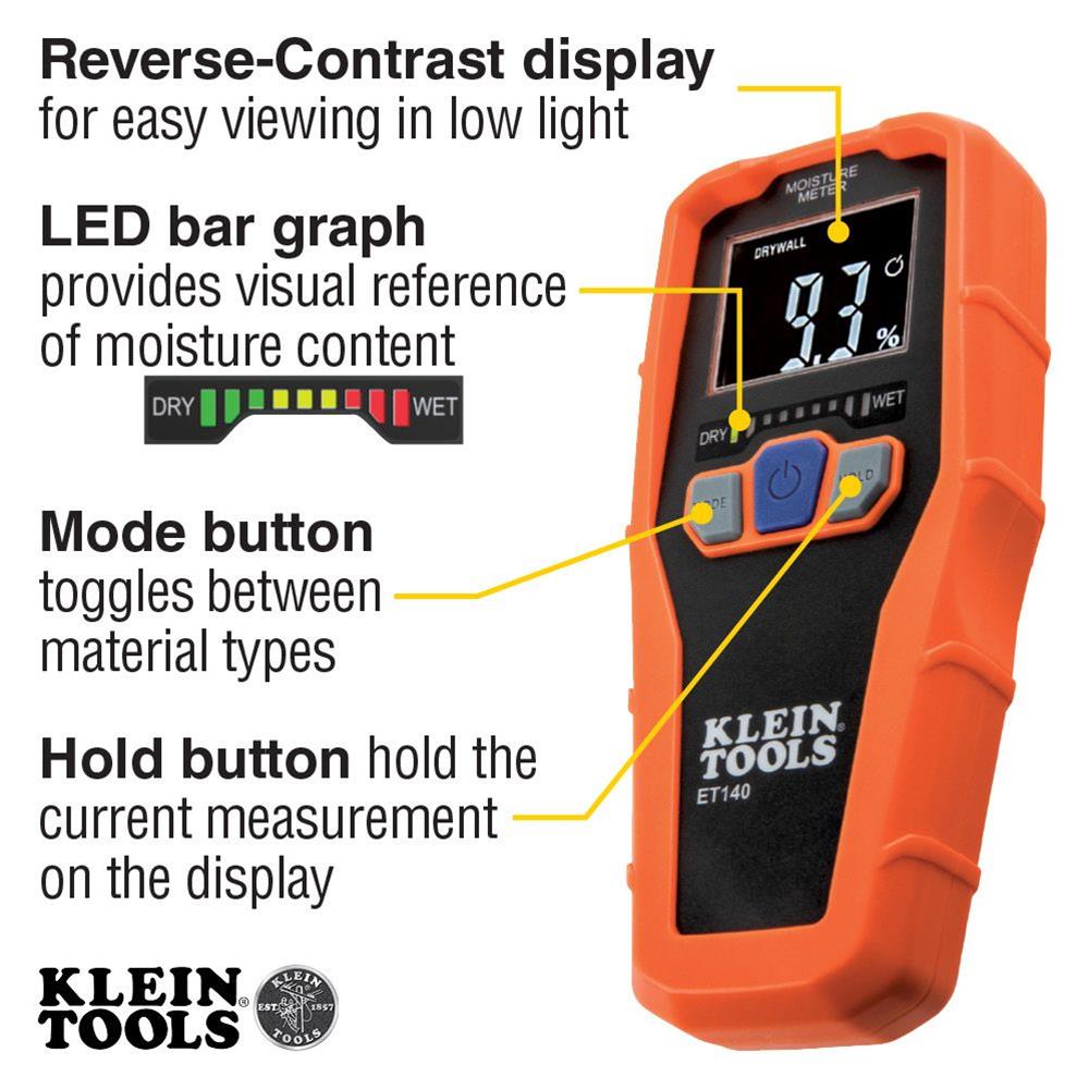 Klein Tools ET140 Klein Tools Pinless Moisture Meters Summit Racing