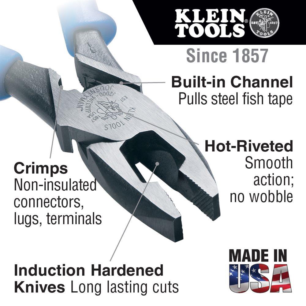Klein Tools J2000-9NECRTP Klein Tools Lineman's 9-Inch Crimping