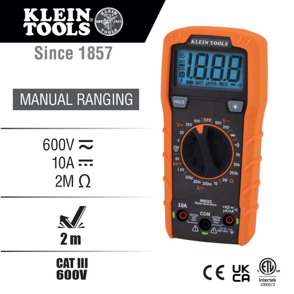 Klein Tools MM325 Klein Tools Digital 600 V Manual-Ranging