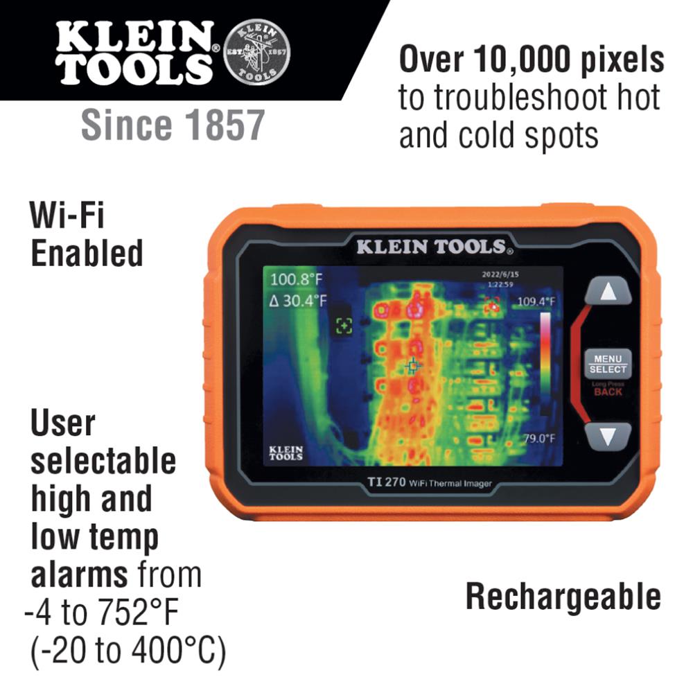 Klein Tools TI270 Klein Tools Rechargeable Thermal Imagers with WiFi