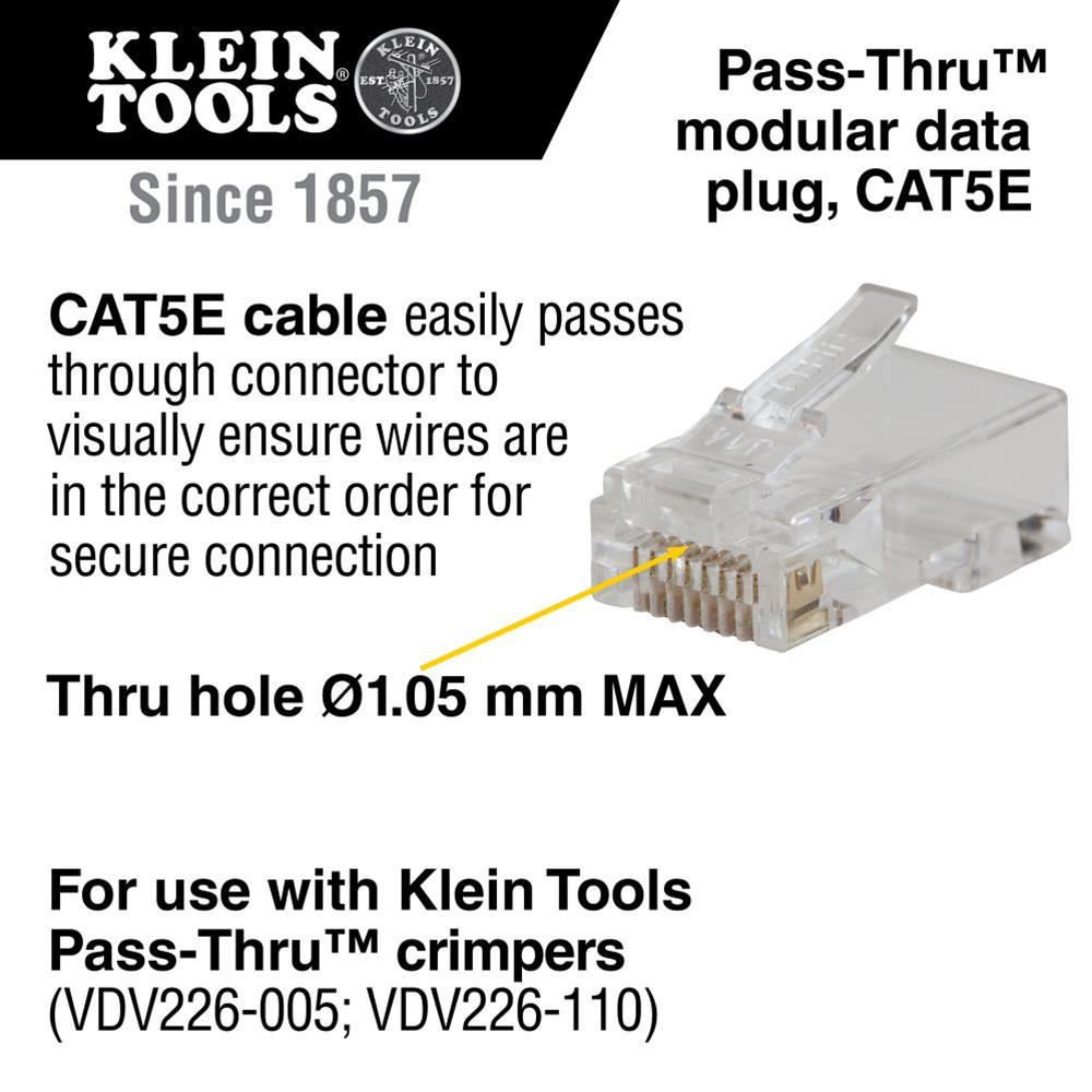 【在庫処分】クラインツールvdv826 – 702 pass-thru Modu Klein Tools Modular Data Pass-Thru VDV826-702 pass-thru 0