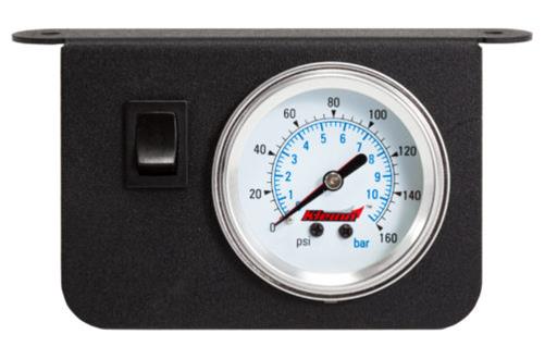 Kleinn Illuminated Single Needle 160 PSI Dash Panel Gauge w/ On/Off Switch
