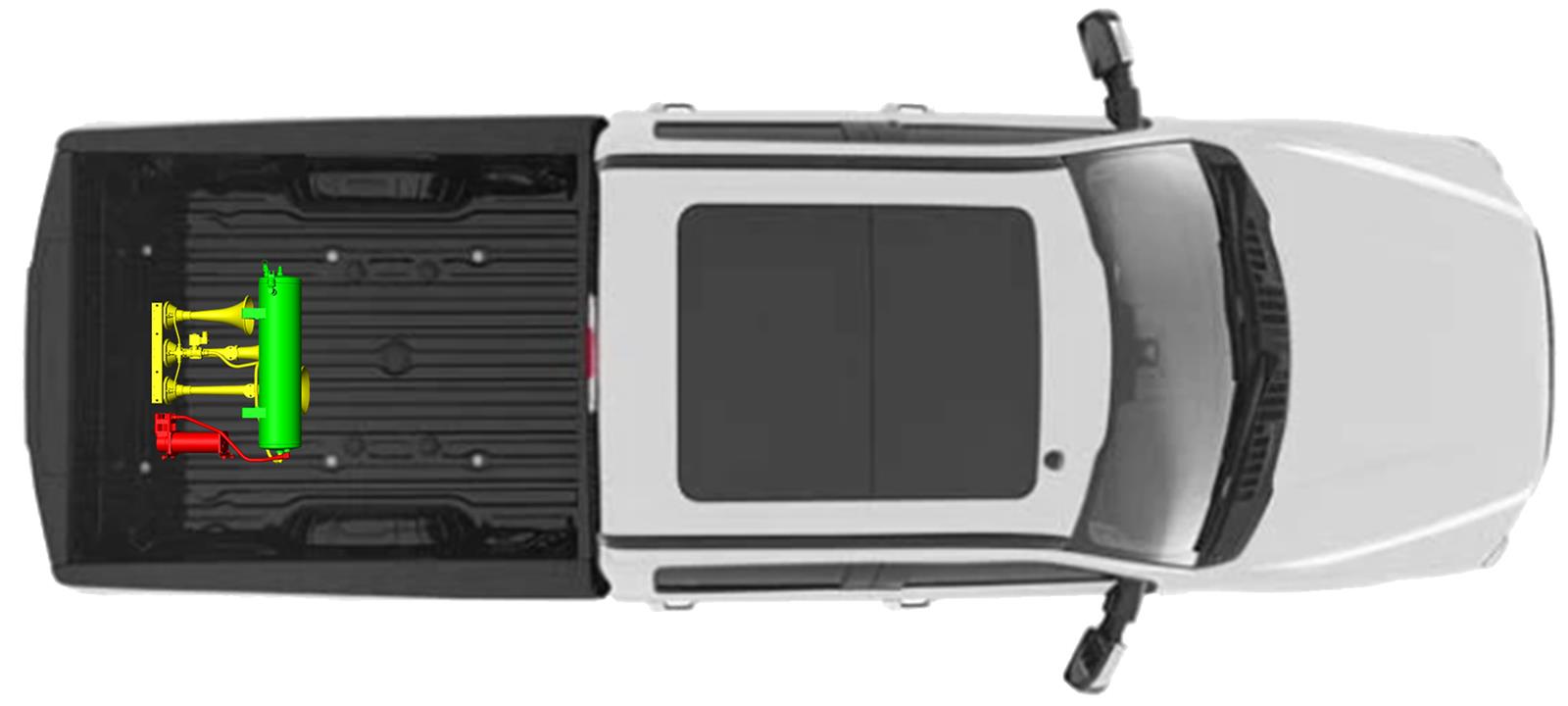 Kleinn 17-26 Ford F-250/ F-350/ F-450 Onboard Air System w/ Model 230 Horns thumbnail 2