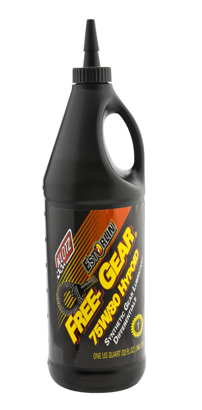 75W80 Klotz Synthetic FREE-GEAR Hypoid Gear Lubricant KE-975 Lube, FREE-GEAR, Hyphoid, Synthetic, 75W80, 1 qt., Each