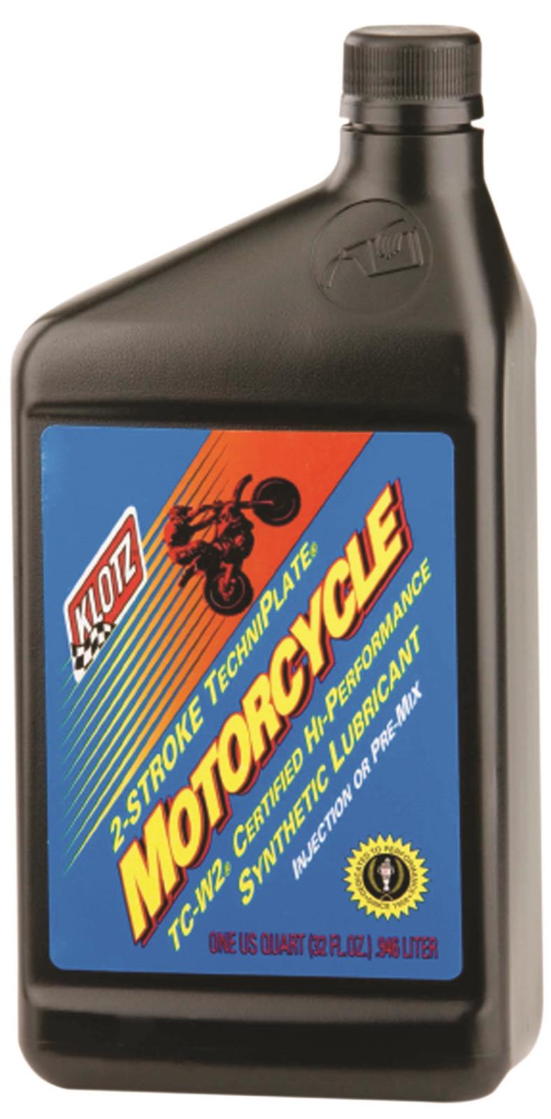  Klotz Motorcycle TechniPlate TC-W2 Synthetic 2-Stroke  Pre-Mix/Injector Oil, 32 ounce : Automotive