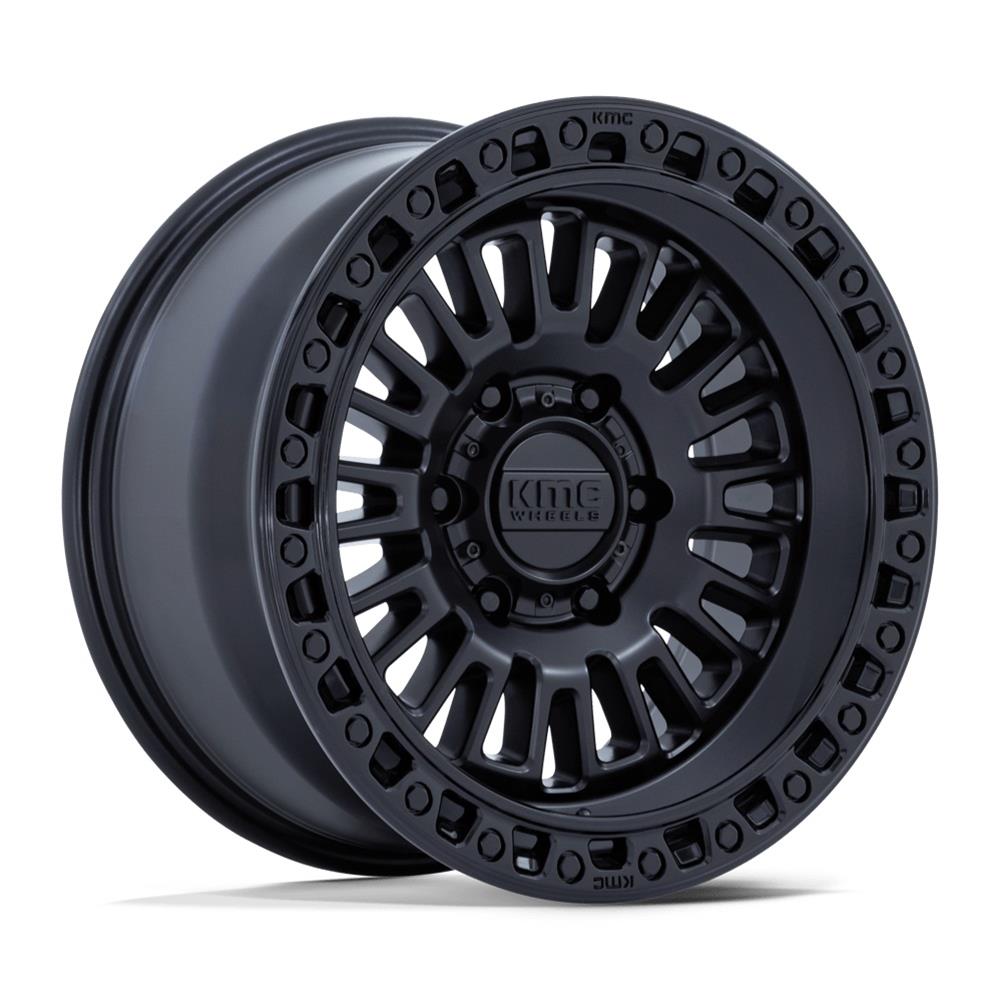 KMC KM554MB17856400 KMC KM554 Aztec Matte Black Wheels with Gloss