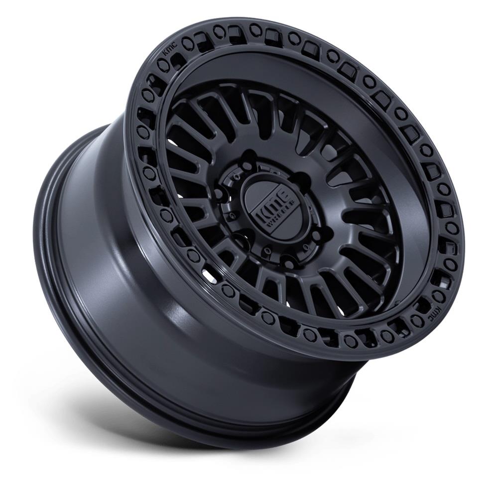 KMです KMC KM554MB17856400 KMC KM554 Aztec Matte Black Wheels with Gloss