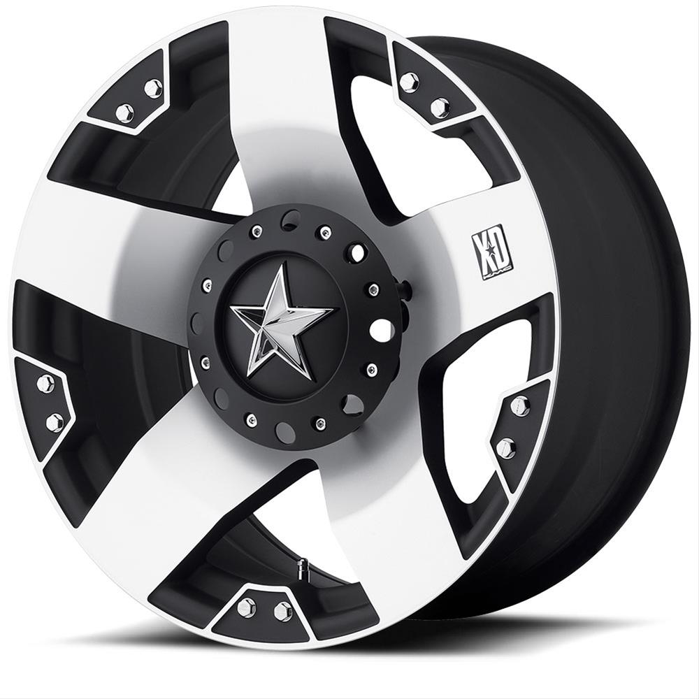 KMC XD77528558550 KMC XD775 Rockstar Machined Wheels with Matte Black  Windows | Summit Racing