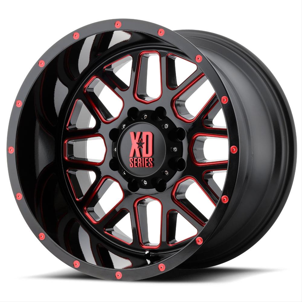 KMC XD82029068900RC KMC XD820 Grenade Satin Black Wheels with Milled ...