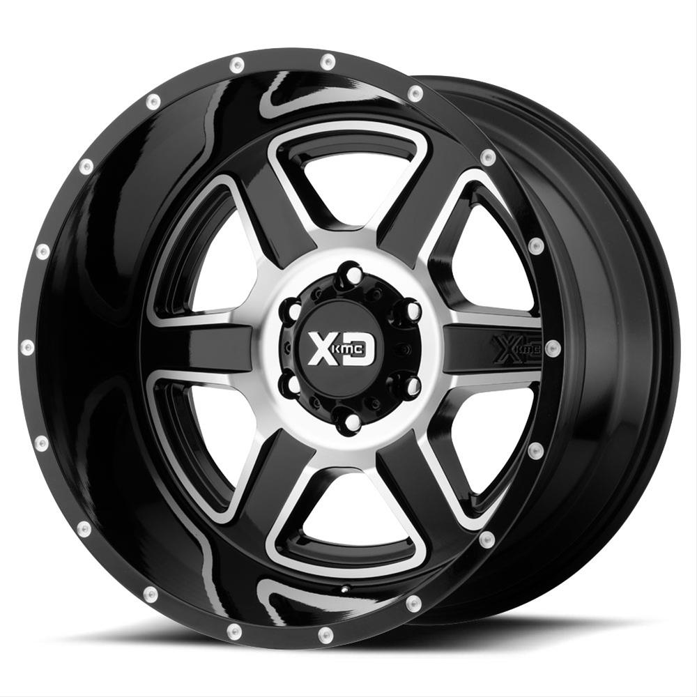 KMC XD83229063518 KMC XD832 Fusion Gloss Black Wheels with Machined ...