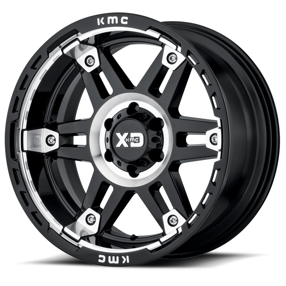 KMC XD84029068300 KMC XD840 Spy II Gloss Black Wheels with