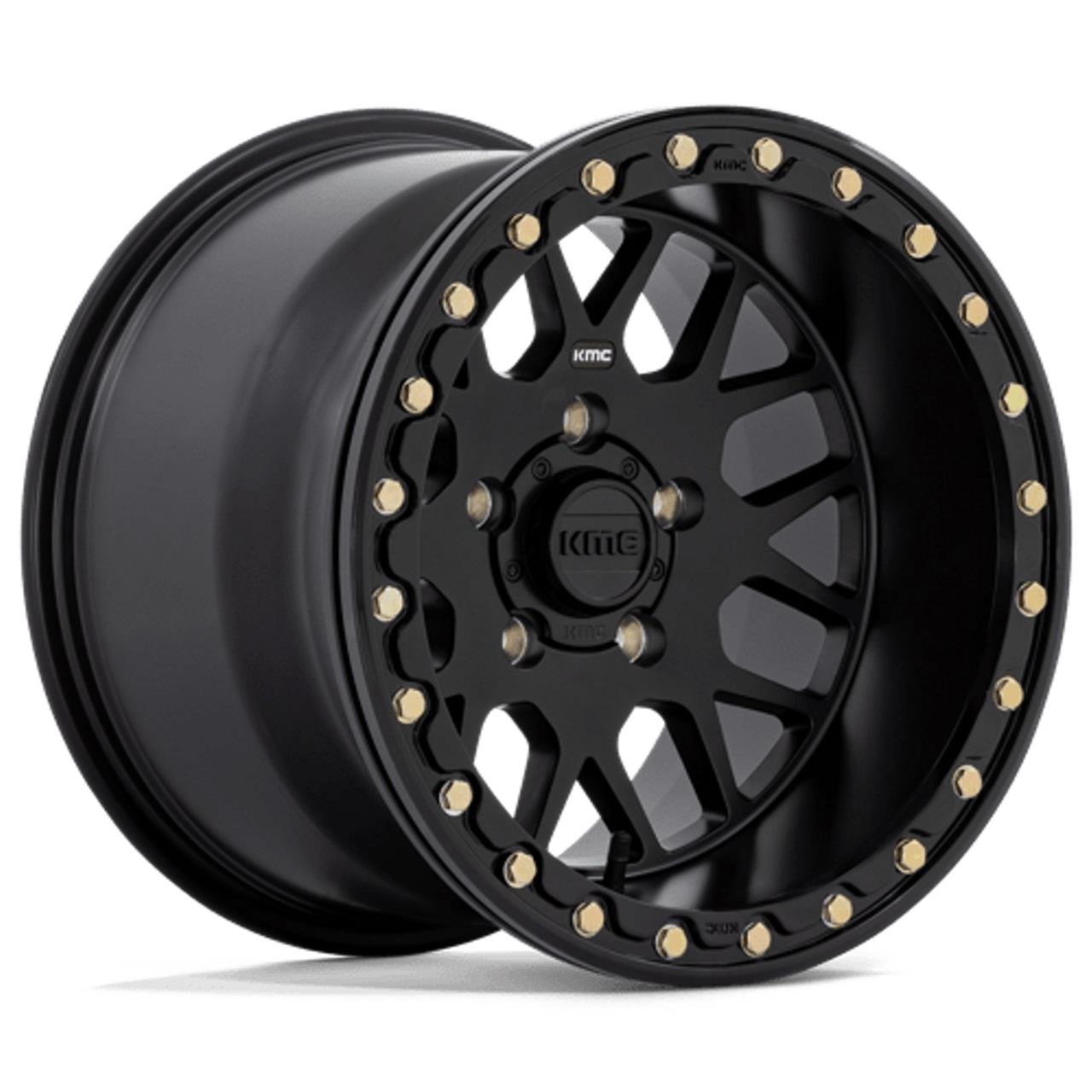 KMC KS23541044700 KMC KS235 Grenade Beadlock Satin Black Wheels ...