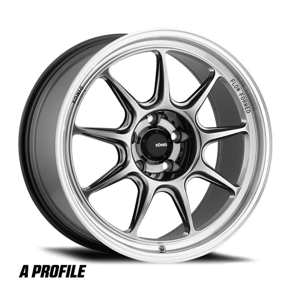 Konig Wheels CT8751438C Konig Countergram Hyper Chrome Wheels with