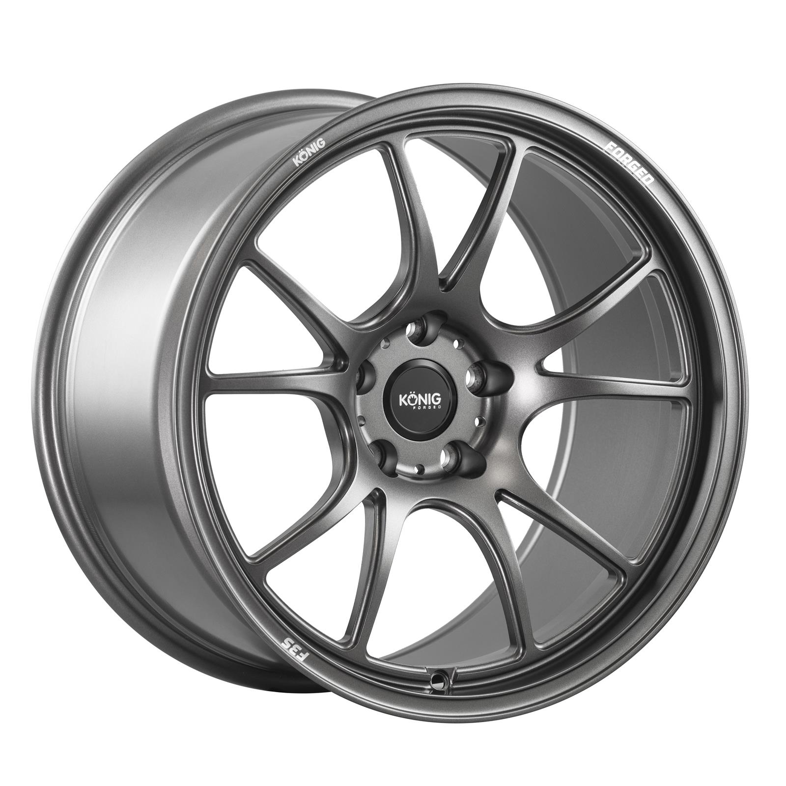 Konig Forged F3S 18X9.5 5X114.3 ET25 Satin Charcoal Knurled Bead