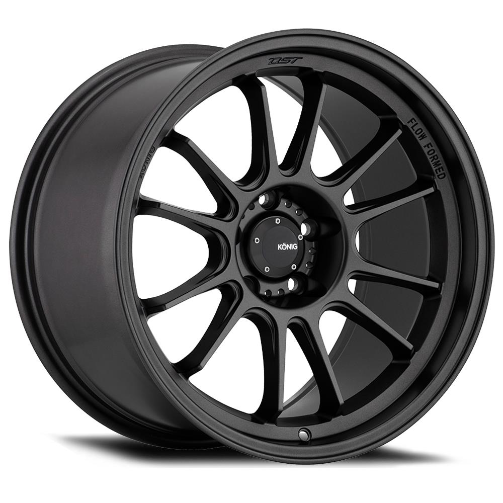 Konig Hypergram 17X10 4X100 ET43 Matte Black Flow Formed