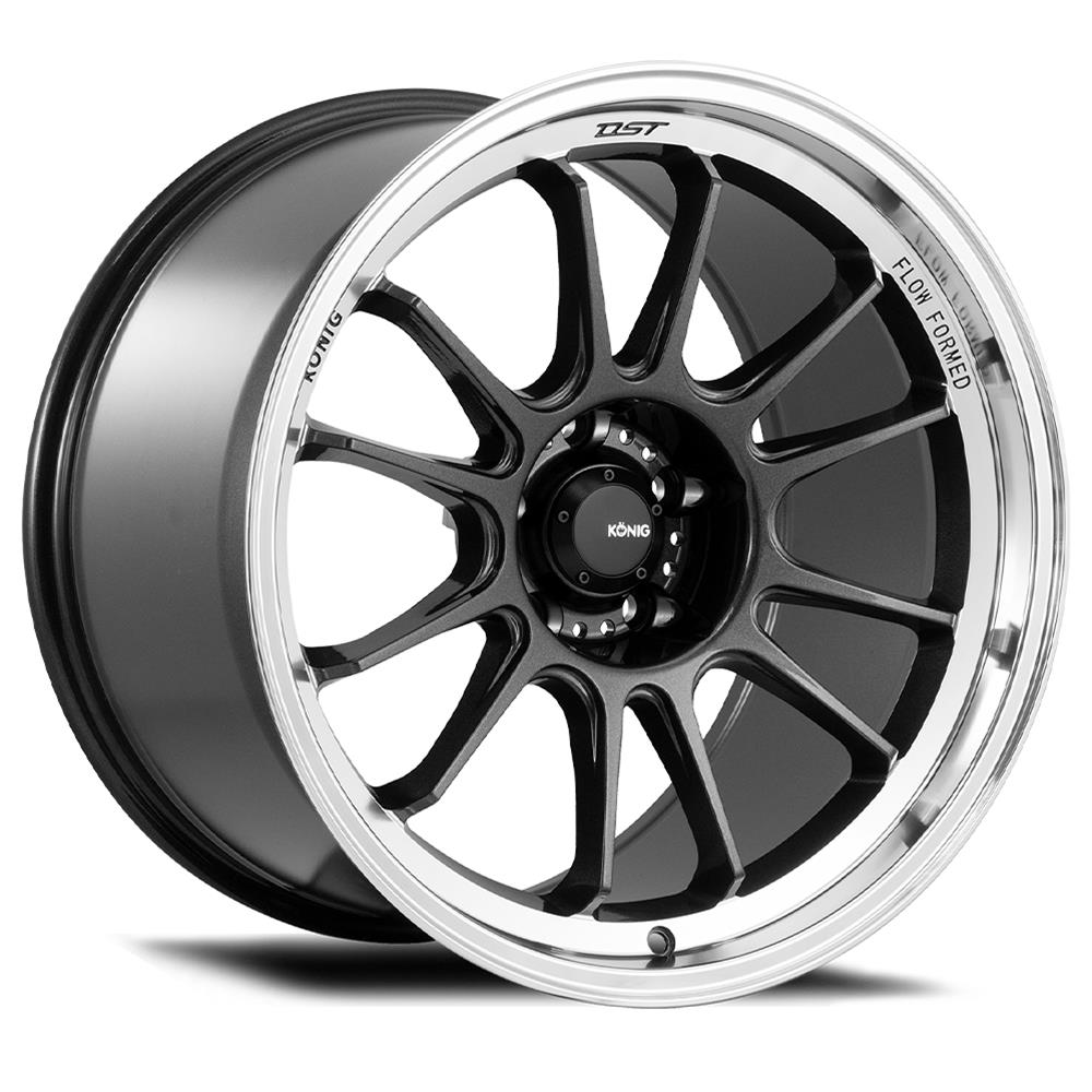 Konig Hypergram 18X11 5X114.3 ET15 Metallic Carbon W/ Machined Lip Flow Formed