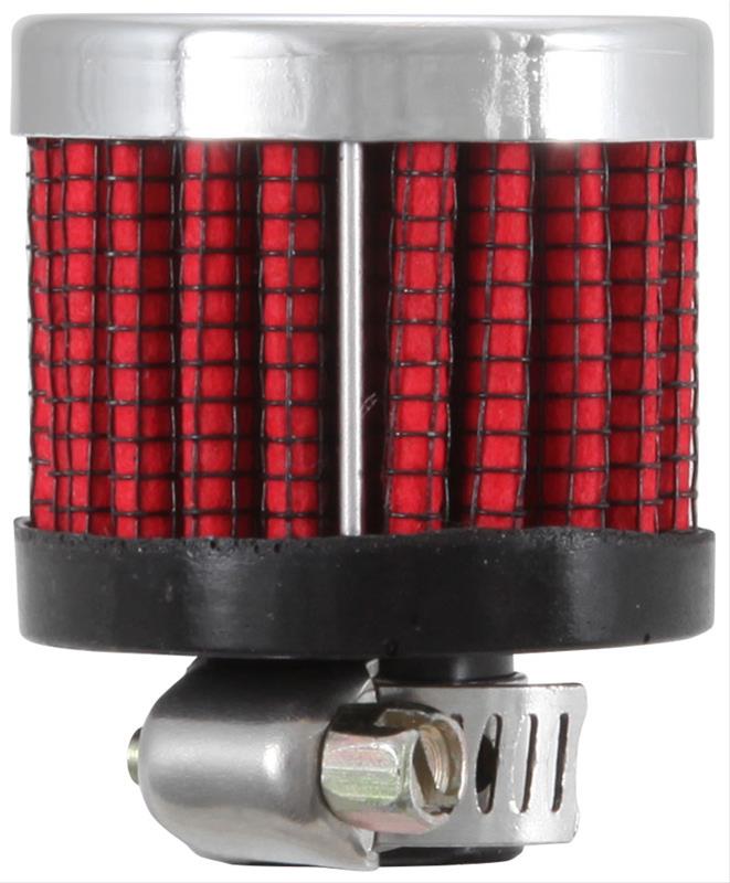 K&N 62-1600 WT Filtro Dell'Aria Di Sfiato Con Flangia In Gomma, Cromato, Lavabile E Riutilizzabile