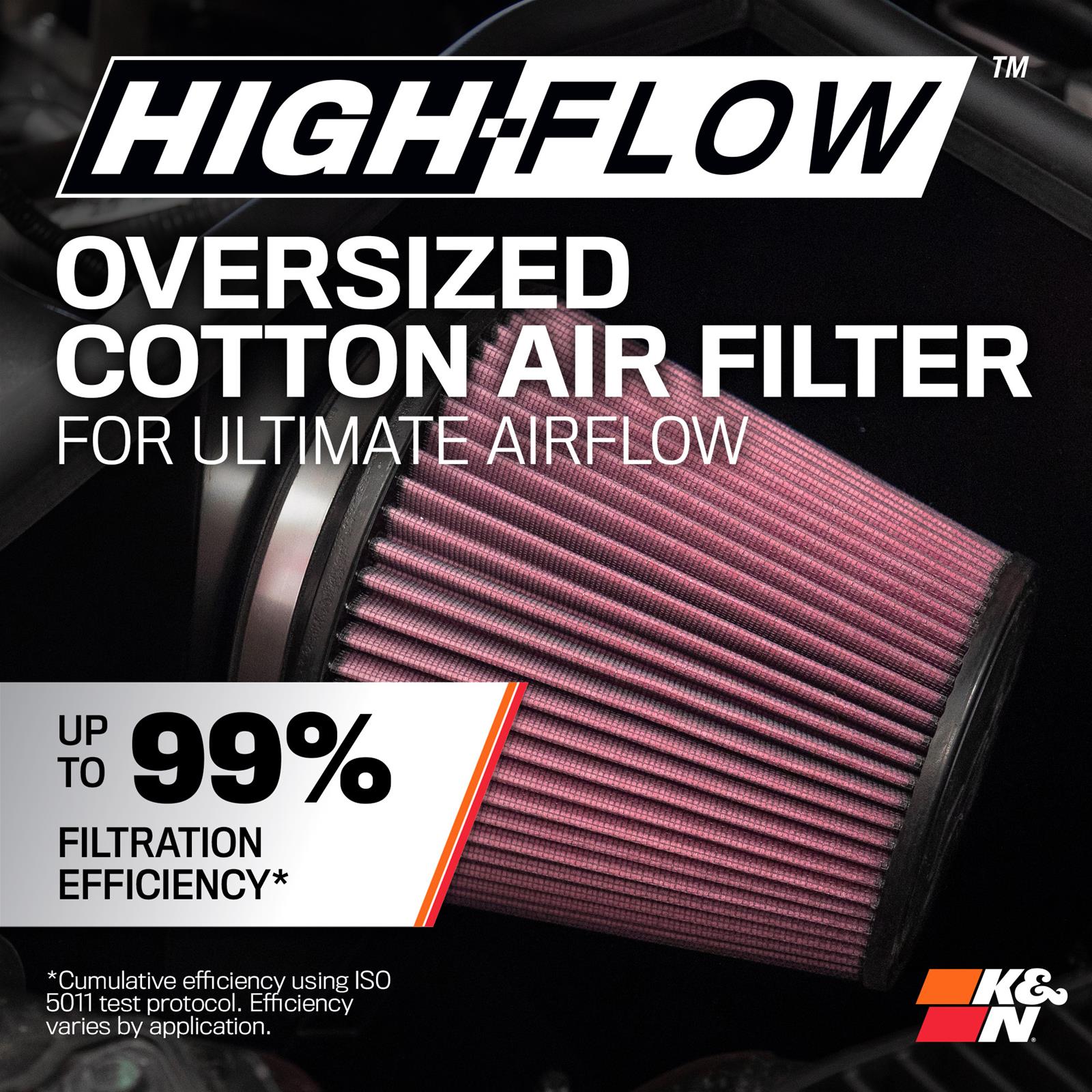 K&N 63-2622 K&N 63 Series Aircharger High Performance Cold Air