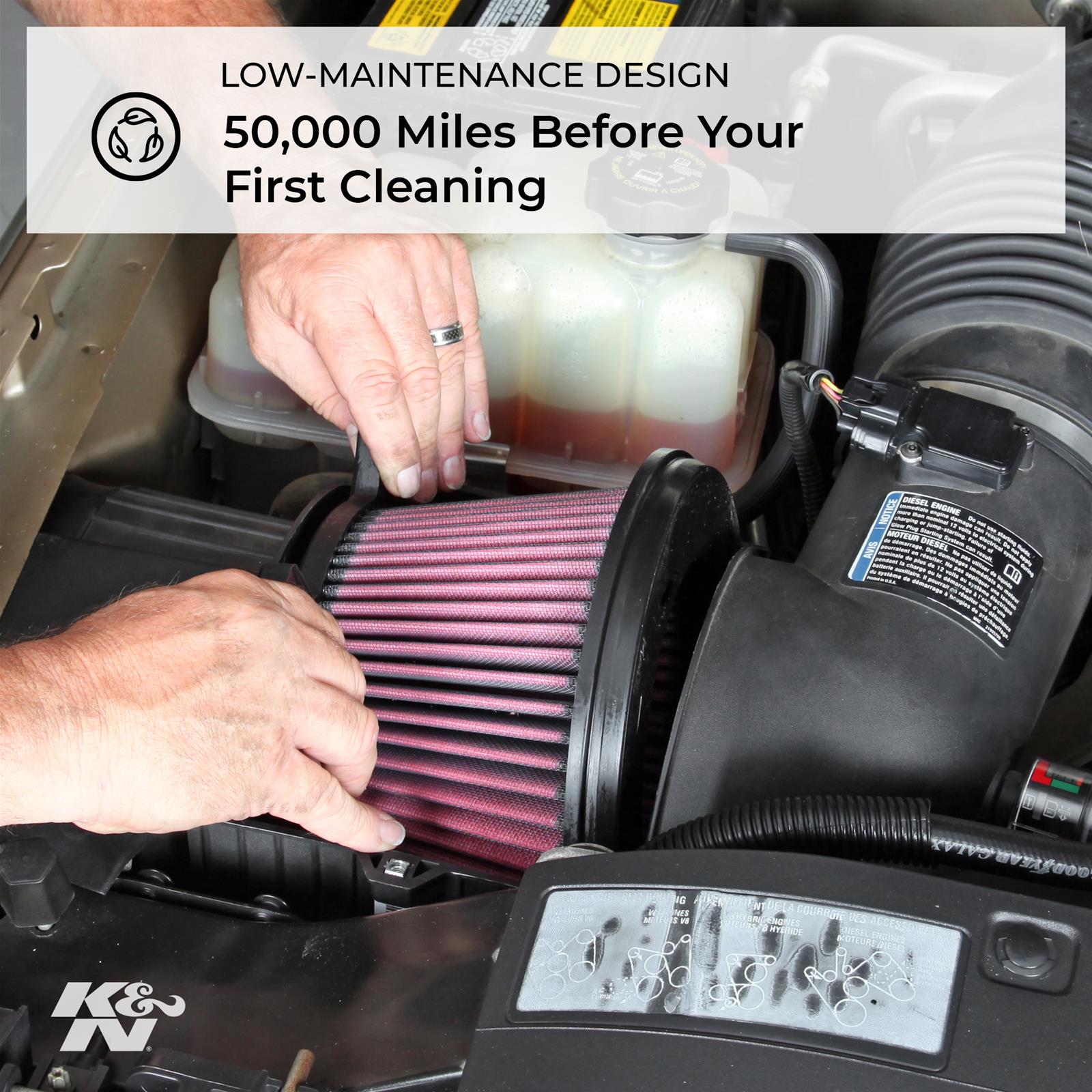 K&N E3341 K&N Washable Lifetime Performance Air Filters Summit Racing